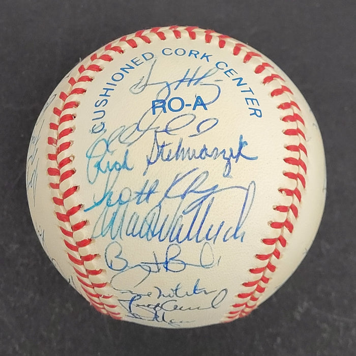 Kirby Puckett 1996 Minnesota Twins Team Signed Baseball JSA COA