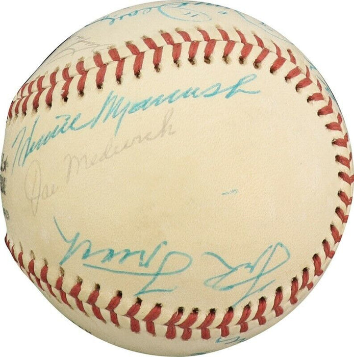 Beautiful Dizzy Dean Heinie Manush Lefty Grove HOF Multi Signed Baseball PSA DNA