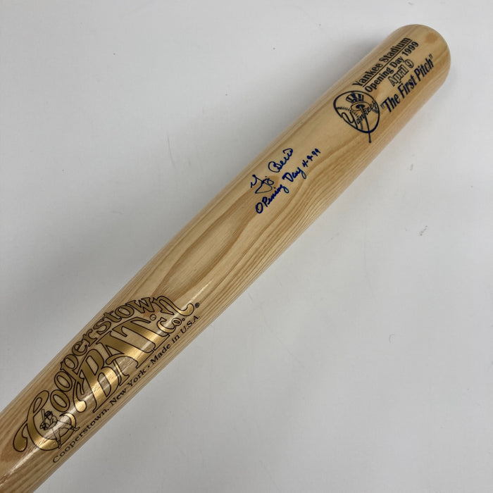 Yogi Berra Signed Inscribed 1999 Opening Day First Pitch Baseball Bat JSA COA