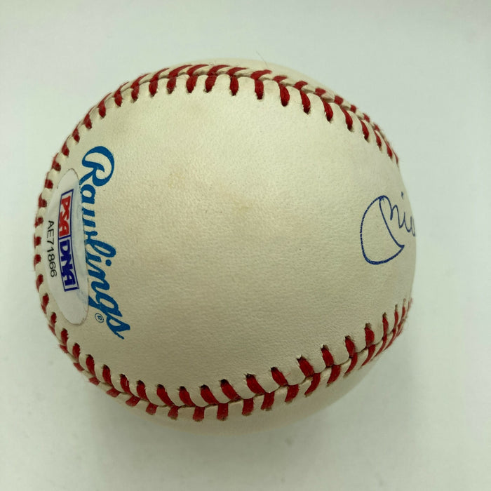 Beautiful Mickey Mantle Signed American League Baseball PSA DNA Graded MINT 9