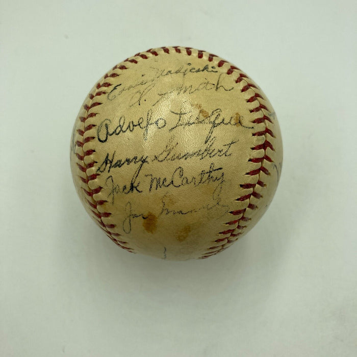 1937 New York Giants NL Champs Team Signed Baseball Mel Ott JSA COA