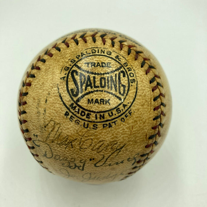 Dazzy Vance Max Carey Dave Bancroft Sam Rice Goose Goslin Signed Baseball JSA