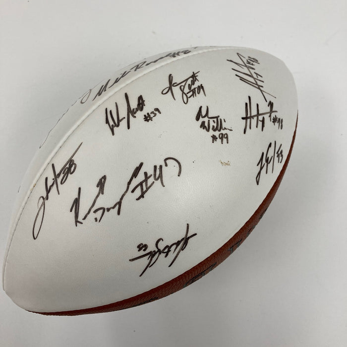 2001 Miami Hurricanes NCAA National Champions Team Signed Football JSA COA