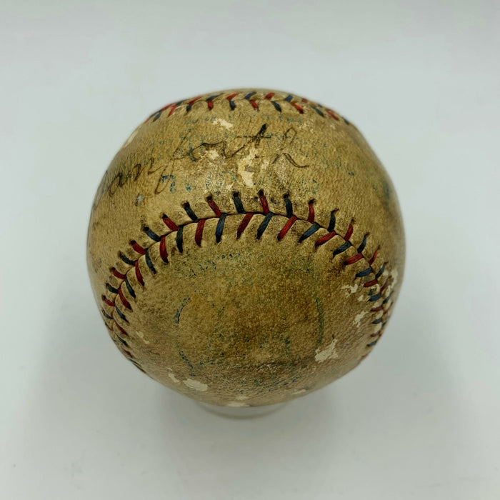 Dave Danforth Signed Heavily Inscribed 1920's Baseball 1919 Black Sox PSA DNA