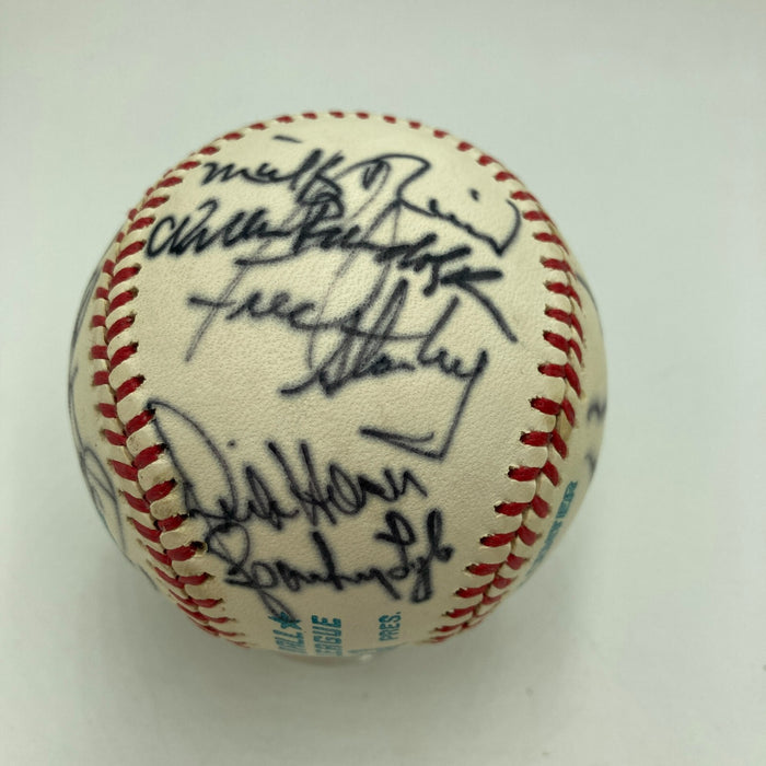 1978 New York Yankees World Series Champs Team Signed Baseball JSA COA