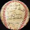 Hank Aaron Ernie Banks 1980's Cracker Jack Old Timer's Game Signed Baseball BAS