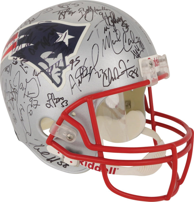 2003 New England Patriots Super Bowl Champs Team Signed Helmet Tom Brady PSA DNA