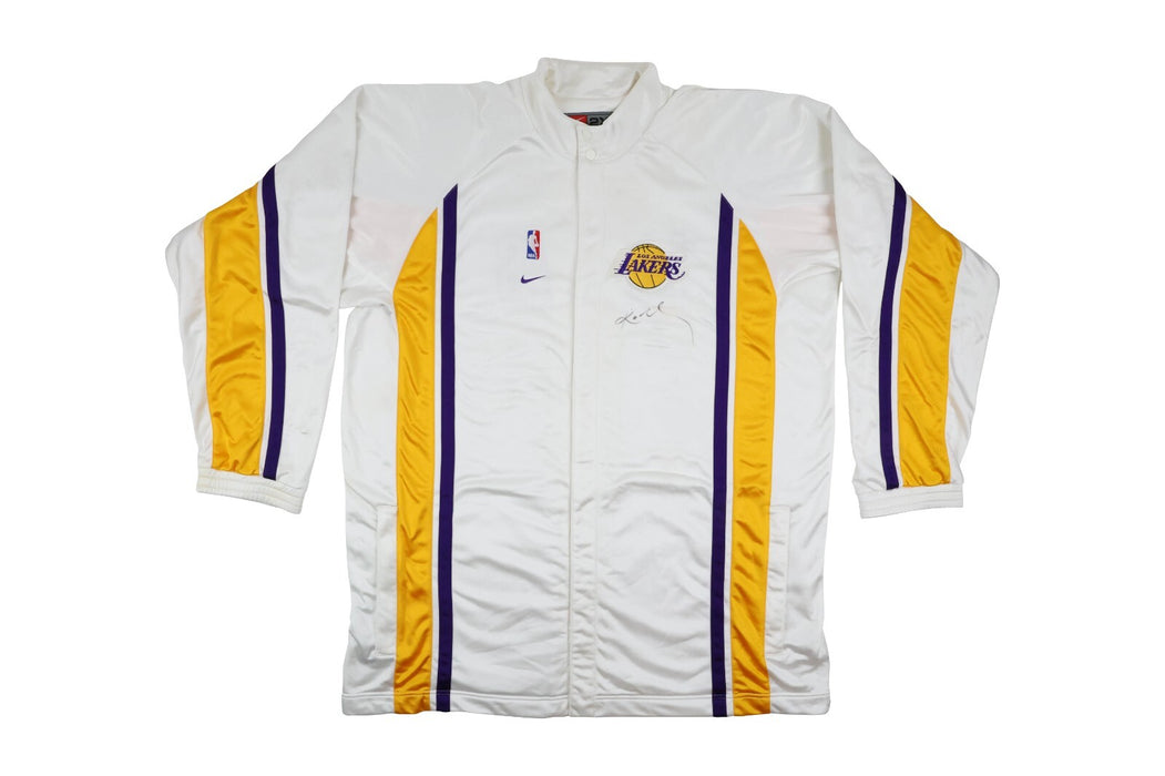 Kobe Bryant Signed Game Used 2002-03 Los Angeles Lakers Warm Up Suit PSA & JSA
