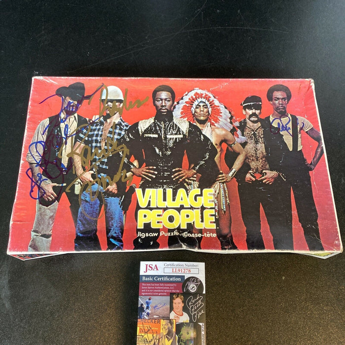 Village People Band Signed 1978 Puzzle Randy Jones Felipe Rose Alex Briley JSA