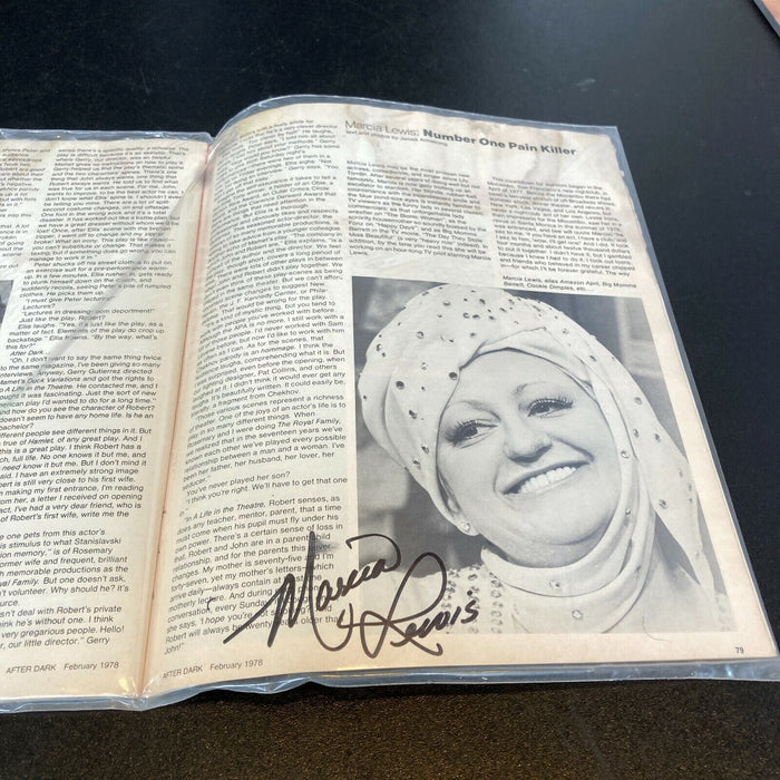 Marcia Lewis Signed Autographed Vintage After Dark Magazine