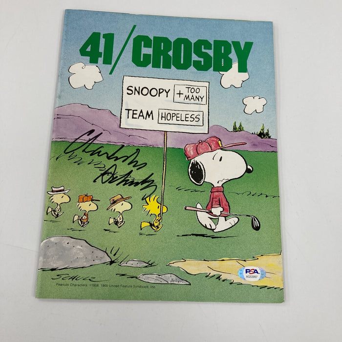 Charles Schulz Signed Golf Program Snoopy Peanuts PSA DNA COA