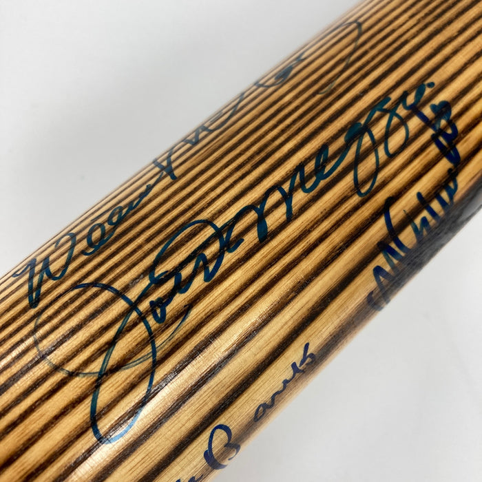 Mickey Mantle Joe Dimaggio Willie Mays Hank Aaron HOF Multi Signed Bat JSA COA