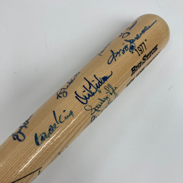 1977 New York Yankees World Series Champs Team Signed Bat JSA COA