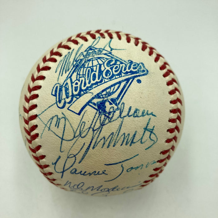 1995 Atlanta Braves World Series Champs Team Signed W.S. Baseball 27 Sig JSA COA