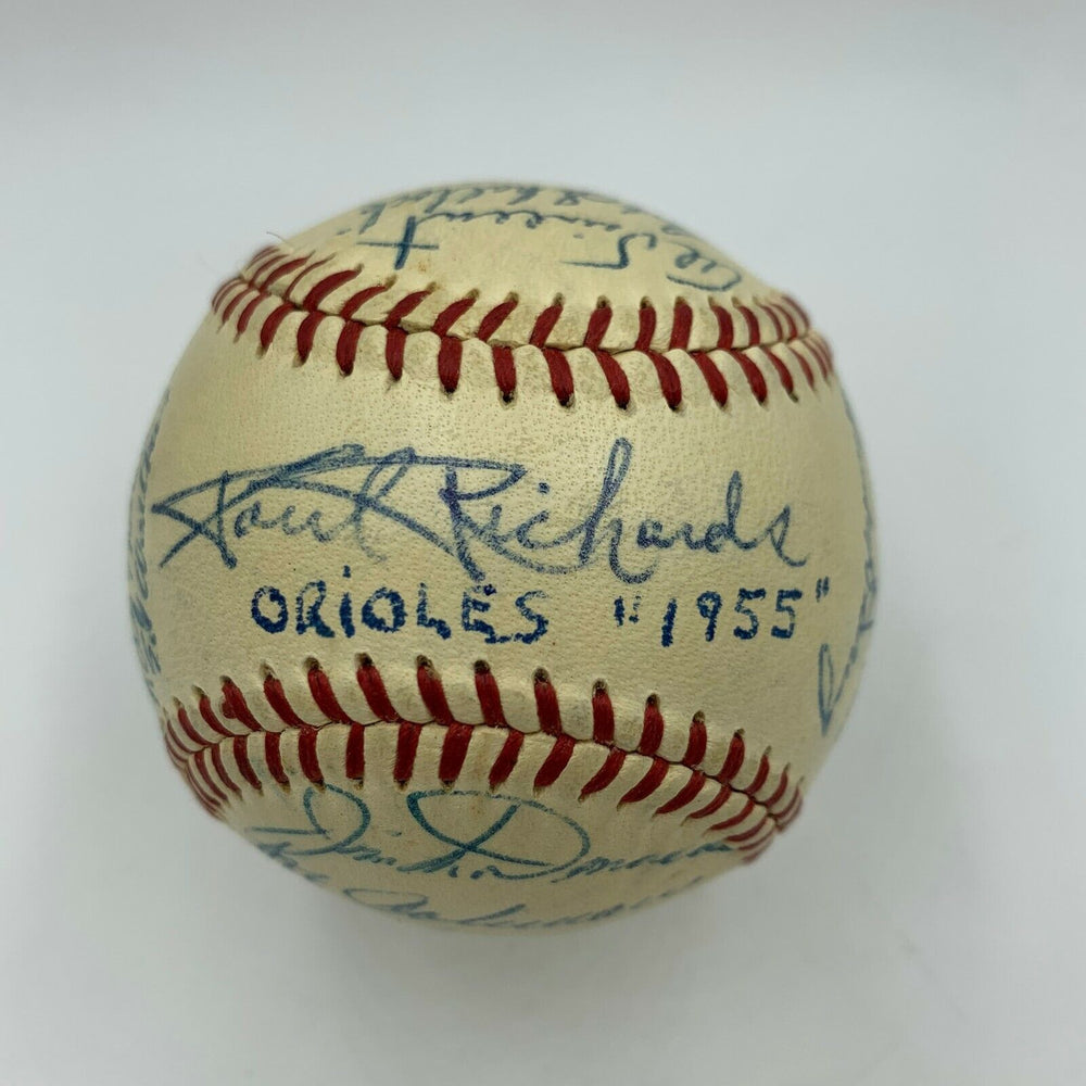 Stunning 1955 Baltimore Orioles Team Signed American League Baseball JSA COA