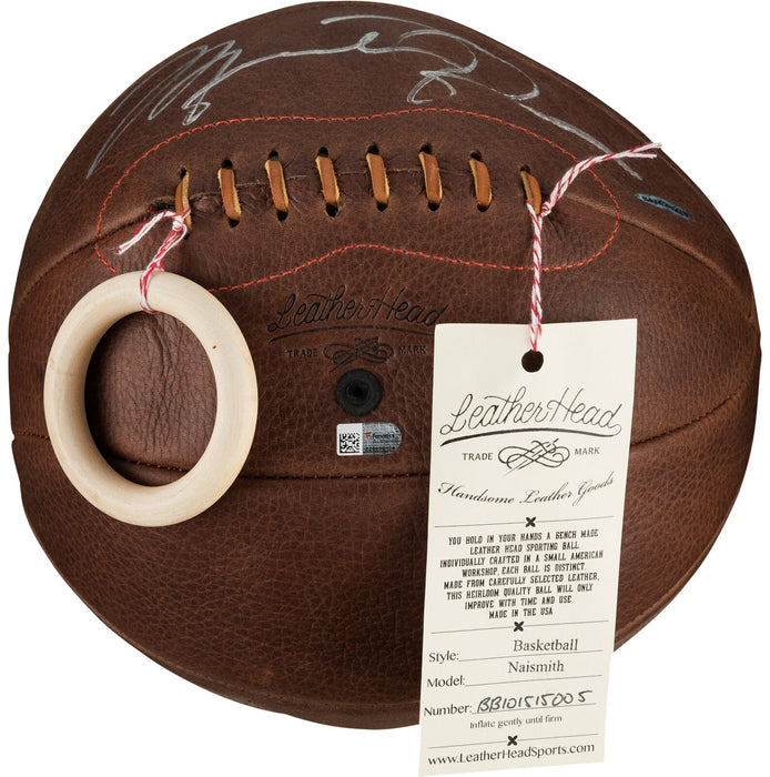 Michael Jordan Signed Leather Head Naismith Basketball Upper Deck UDA COA