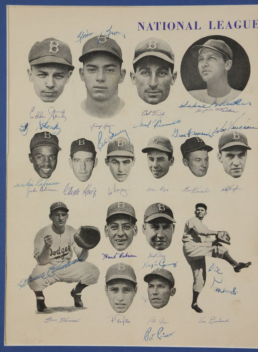 Jackie Robinson Rookie 1947 Brooklyn Dodgers Team Signed Program PSA DNA COA
