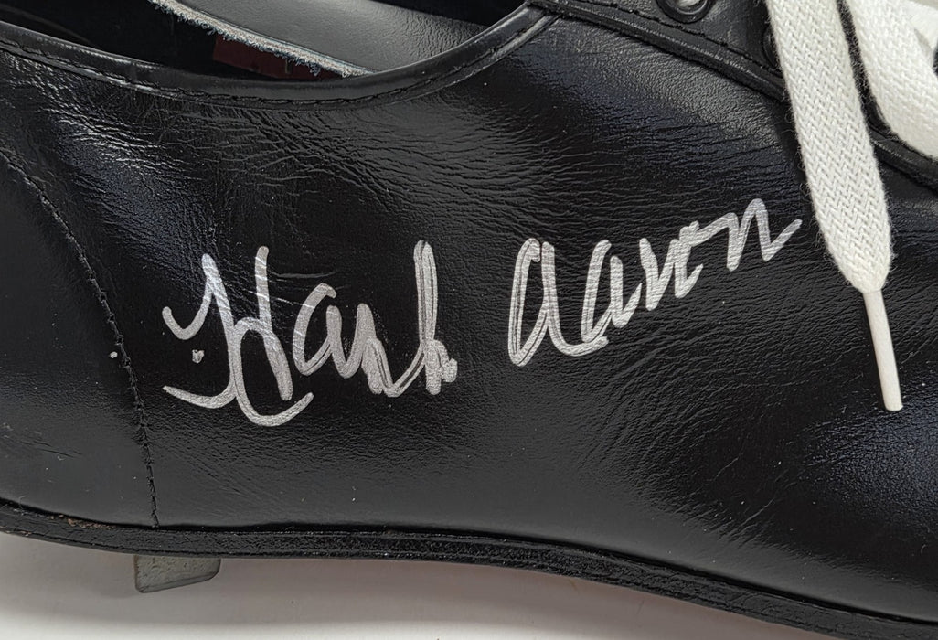 Hank Aaron Signed Vintage Rawlings Baseball Cleat PSA/DNA COA