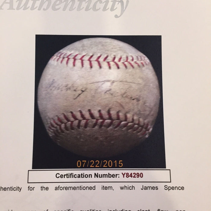 Mickey Cochrane Single Signed Personal Model Baseball JSA LOA