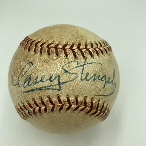 Casey Stengel Single Signed 1950's Game Used National League Baseball JSA COA