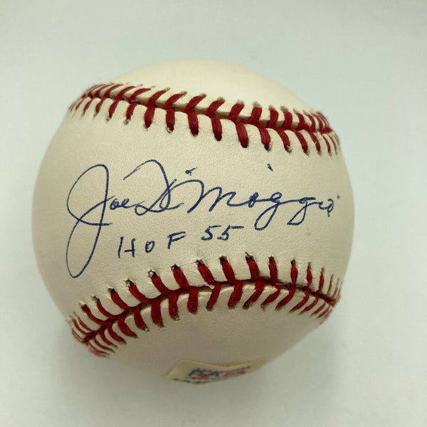 MINT Joe Dimaggio "Hall Of Fame 1955" Signed AL Baseball With PSA DNA COA