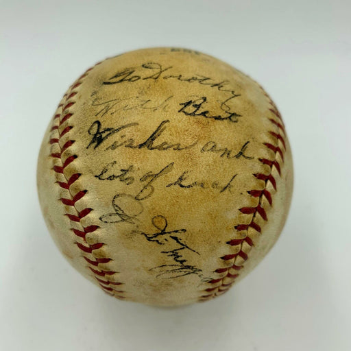 Earliest Known Joe Dimaggio 1937 Single Signed Baseball To His Wife JSA COA