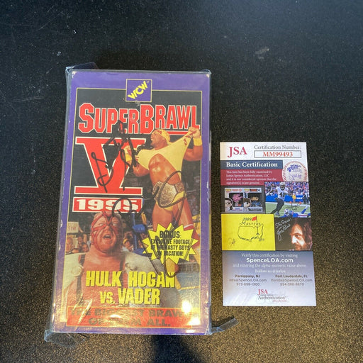 Sherri Martel & Brian Knobbs Signed Hulk Hogan 1995 WCW VHS Movie JSA COA