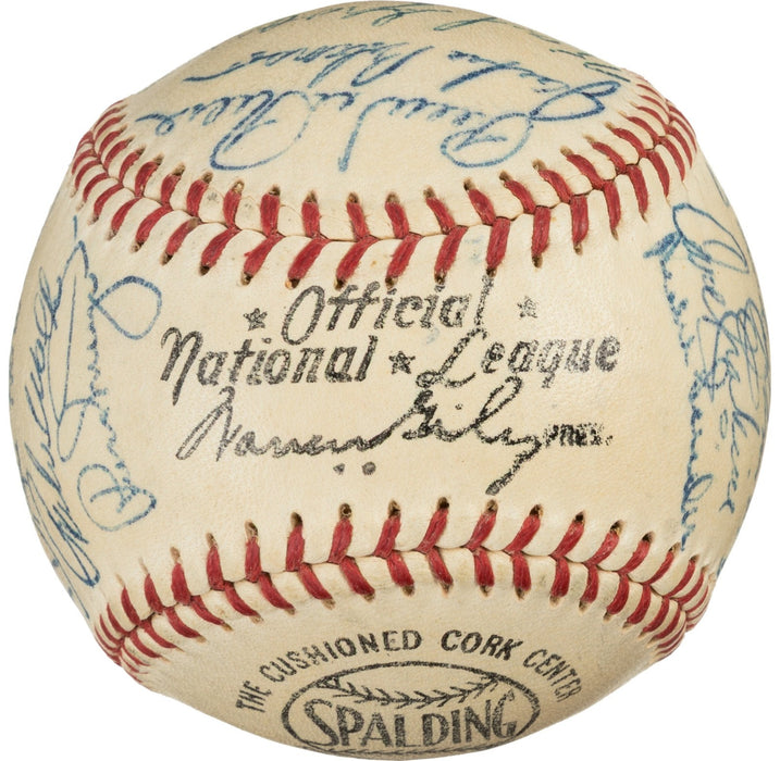 1955 Brooklyn Dodgers W.S. Champs Team Signed Baseball Jackie Robinson PSA DNA