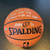 Extraordinary Bill Russell Signed Heavily Inscribed STAT Basketball #5/6 PSA DNA