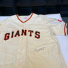 Willie Mays Signed Mitchell & Ness New York Giants Game Model Jersey JSA COA