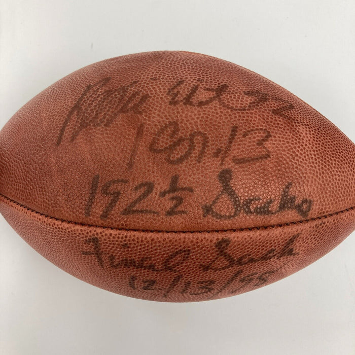 Reggie White 192 Sacks Final Sack 12/13/1998 Signed NFL Game Football JSA COA
