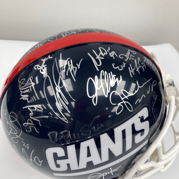 1990 New York Giants Super Bowl Champs Team Signed Full Size Helmet JSA Steiner