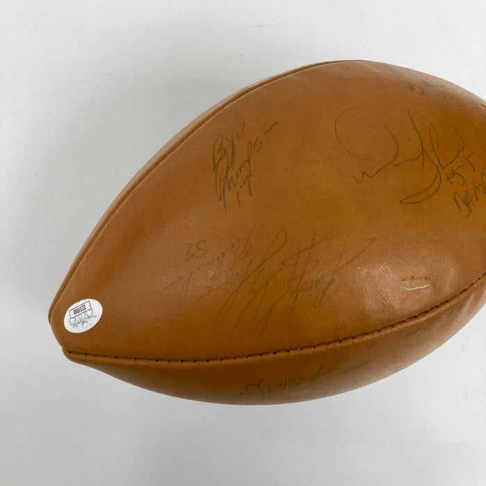 Barry Sanders Deion Sanders Rookie 1988 All America Team Signed Football JSA COA