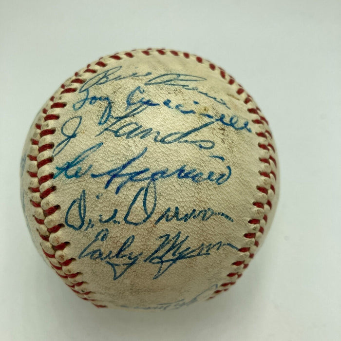 1959 Chicago White Sox AL Champs Team Signed Baseball Nellie Fox JSA COA