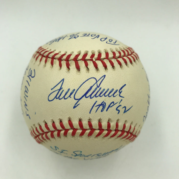 Rare Tom Seaver Signed Heavily Inscribed Career STAT Baseball With RJ COA