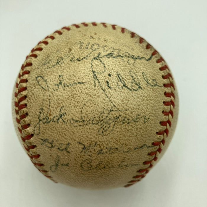 Phil Rizzuto 1940 Kansas City Blues Rookie Minor League Team Signed Baseball JSA