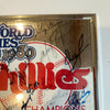 1980 Philadelphia Phillies World Series Champs Team Signed Display 14 Sigs
