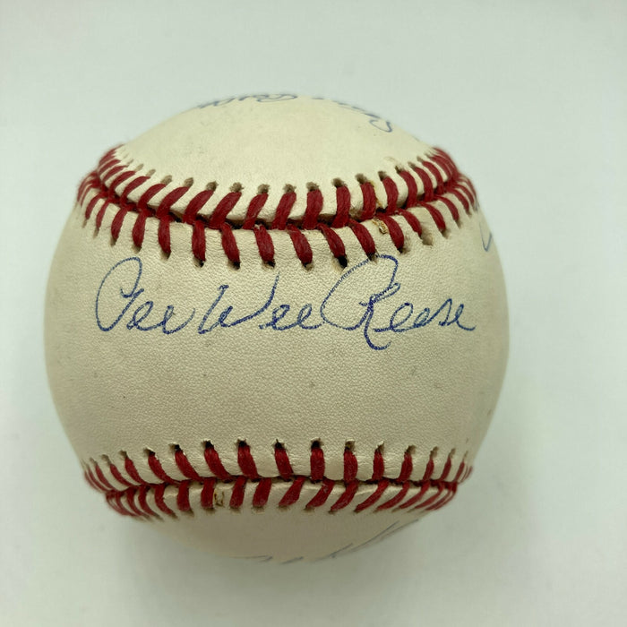 Pee Wee Reese Billy Williams Brooks Robinson Kiner Signed Baseball JSA COA