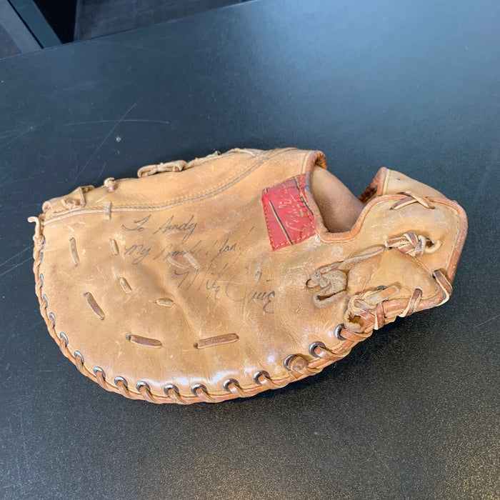 Mike Ivie Signed 1974 Game Used First Baseman's Glove PSA DNA COA Giants RARE