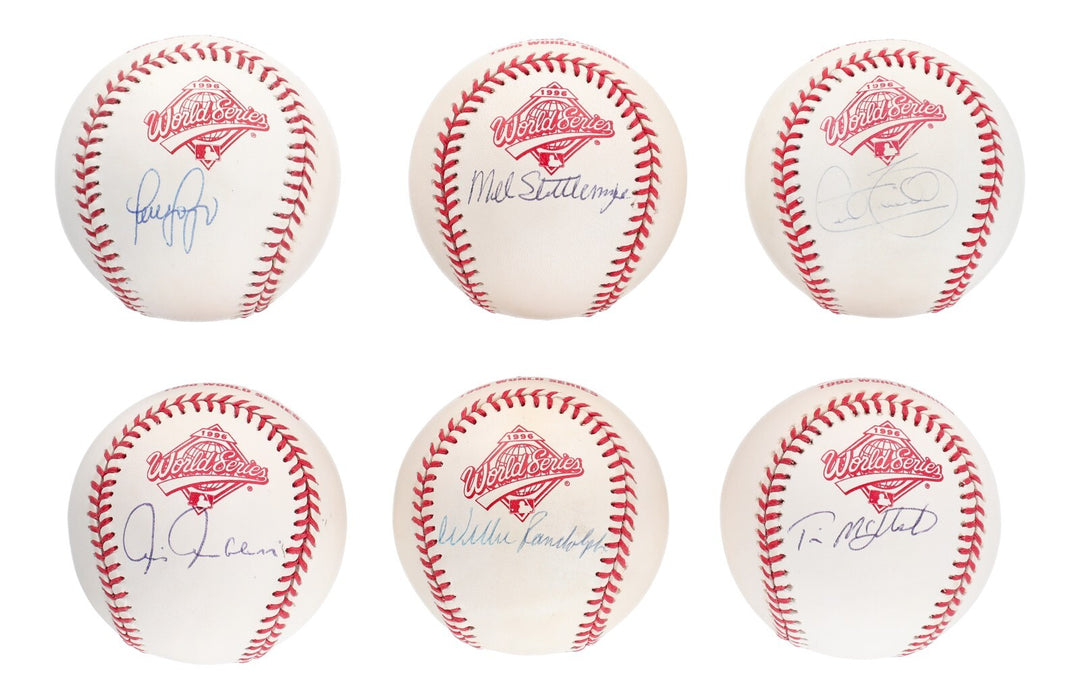 1996 New York Yankees WS Champs Team Signed Baseball Collection 54 Balls JSA COA