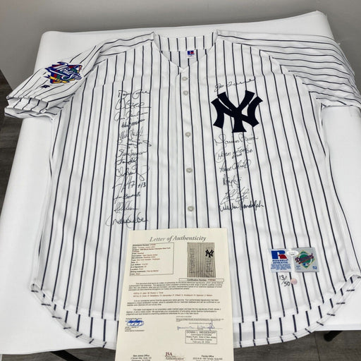 1999 New York Yankees Team Signed World Series Jersey Derek Jeter JSA COA