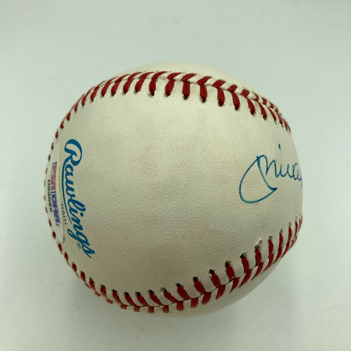 Beautiful Mickey Mantle Signed American League Baseball PSA DNA Graded MINT 9