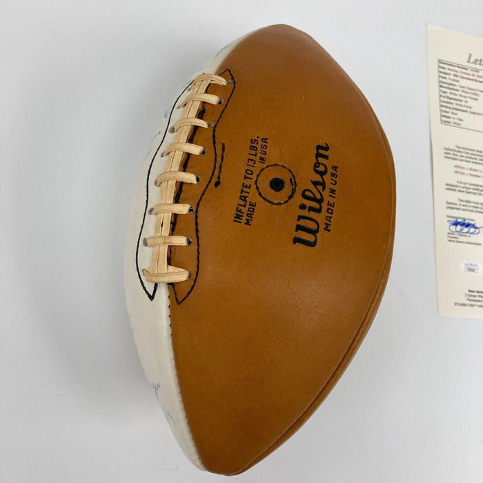 1961 Cleveland Browns Team Signed Wilson NFL Football 35 Sigs Jim Brown JSA COA