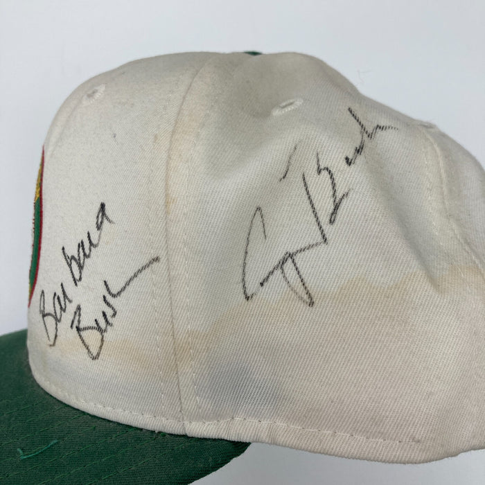 President George H.W. Bush First Lady Barbara Bush Signed Golf Hat JSA COA