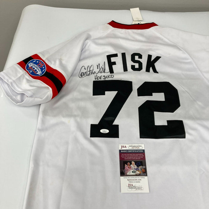 Carlton Fisk HOF 2000 Signed Mitchell & Ness Chicago White Sox Jersey JSA COA