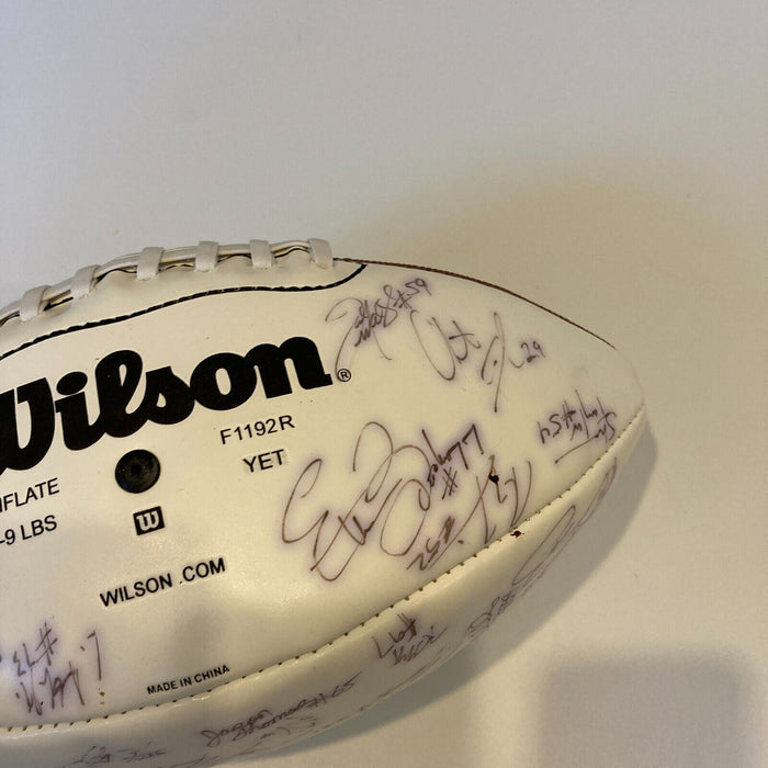 2002 Baltimore Ravens Team Signed Wilson NFL Football JSA COA #8