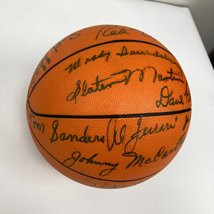 Bill Russell Red Auerbach Boston Celtics HOF Legends Signed Basketball Beckett