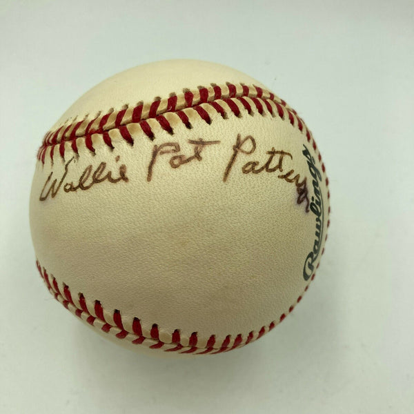 Willie Pat Patterson Signed Major League Baseball Negro League Legend JSA