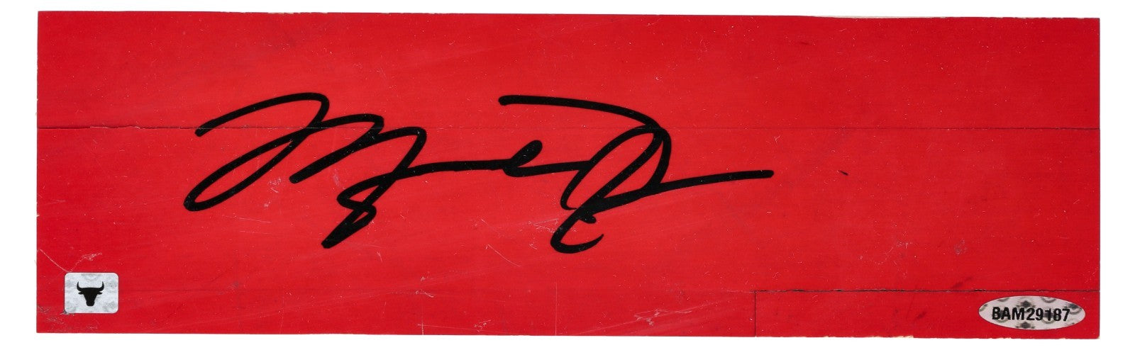 Beautiful Michael Jordan Signed Bulls Game Used Floor Display UDA & Beckett COA