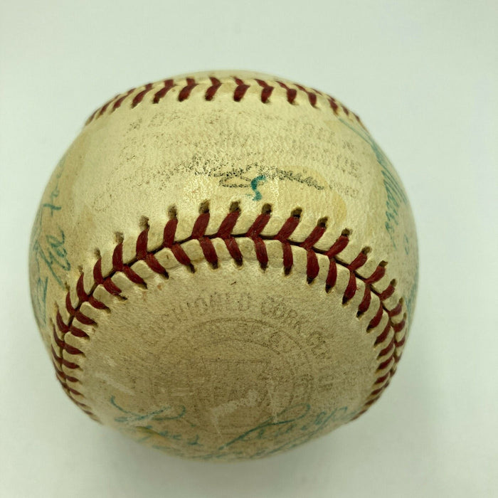 1961 New York Yankees W.S. Champs Team Signed Baseball Mickey Mantle Maris PSA